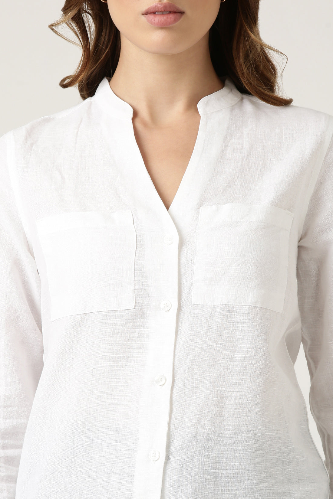 White Linen Casual Shirt