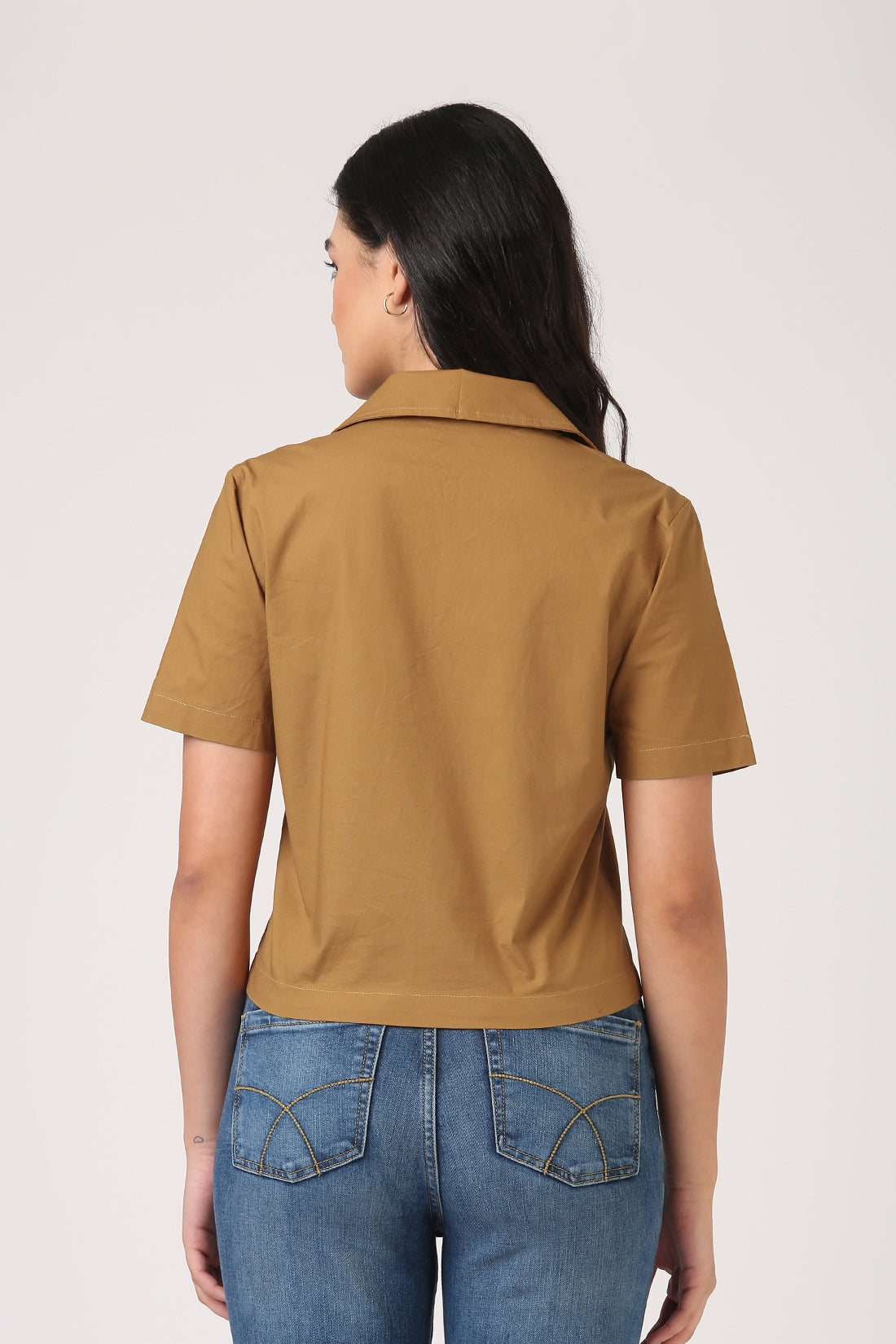 Ochre Blazer Top
