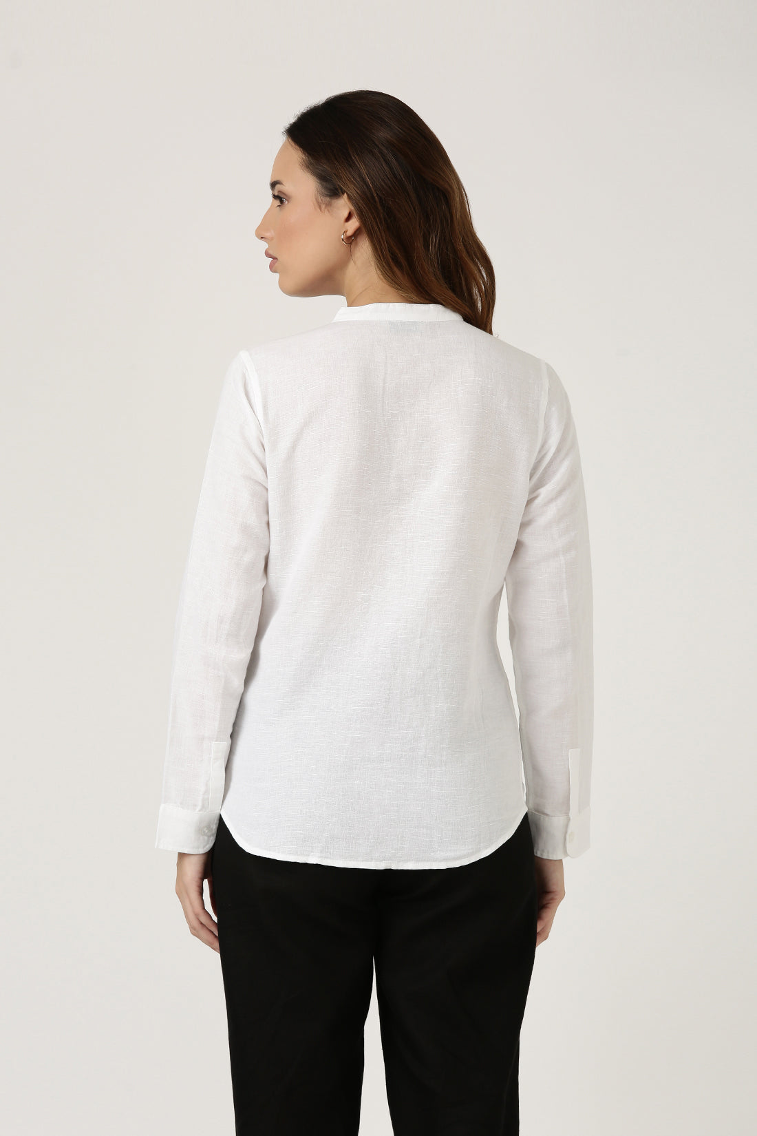 White Linen Casual Shirt