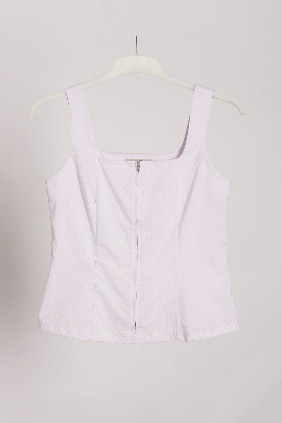 Lavender Square Neck Polka Top