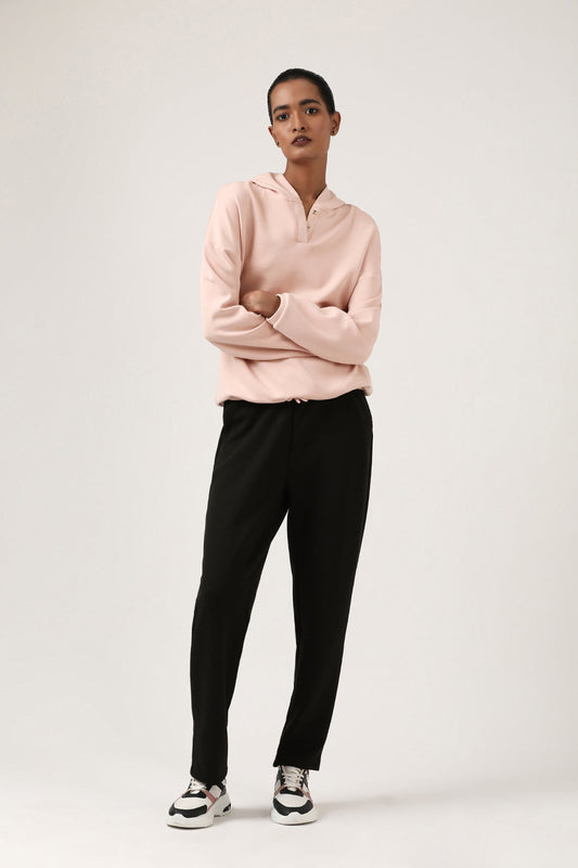 Pink Sweatshirt with Hoodie