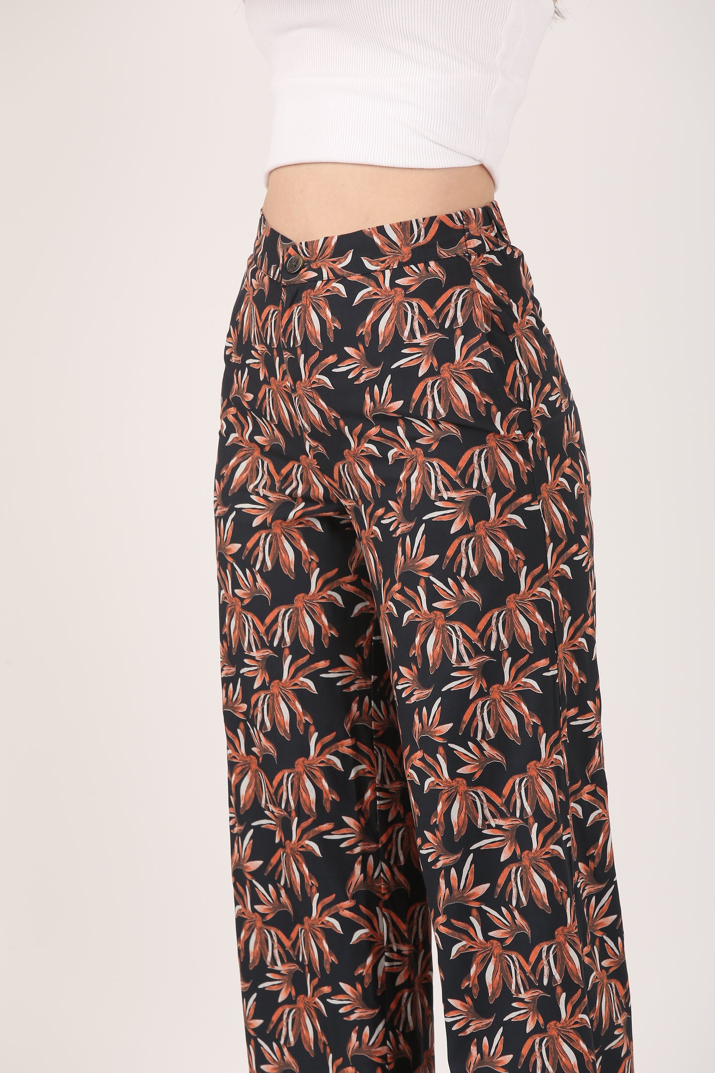 Boho Resort Flare Viscose Pant – Casual Wide Leg Trousers