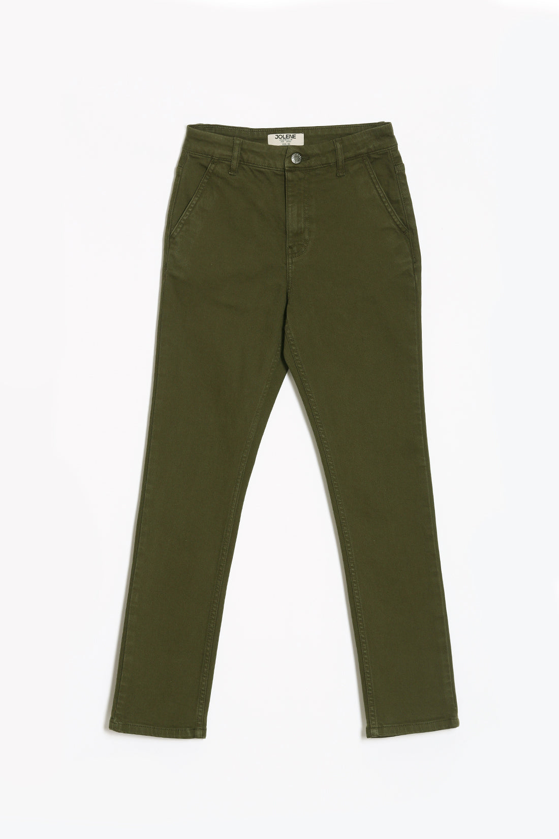 Olive Green Slim Fit Jeans