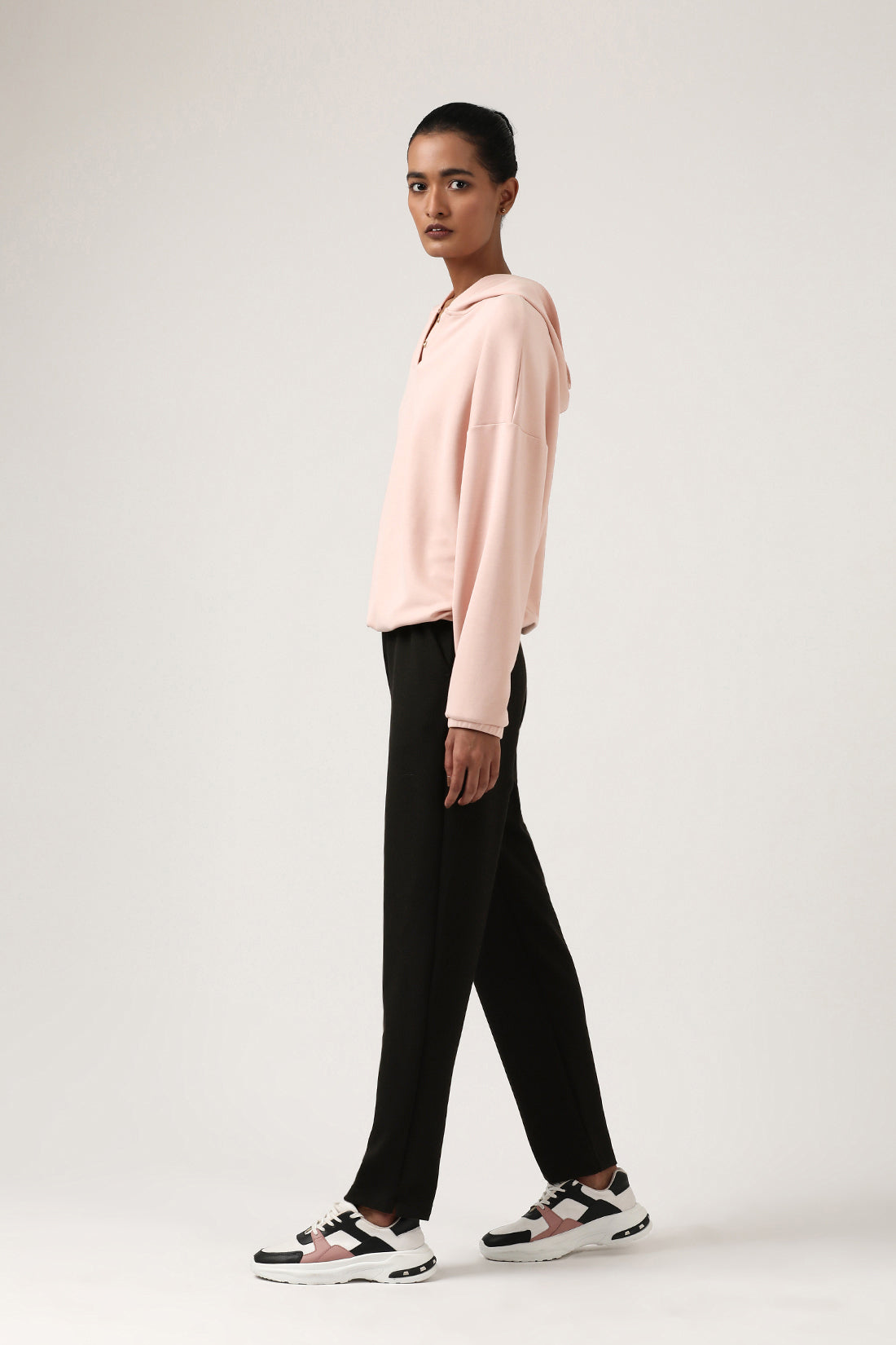 Pink Sweatshirt with Hoodie