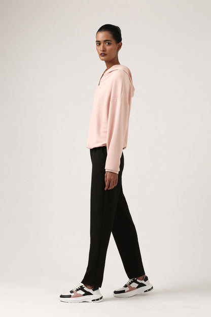 Pink Sweatshirt with Hoodie