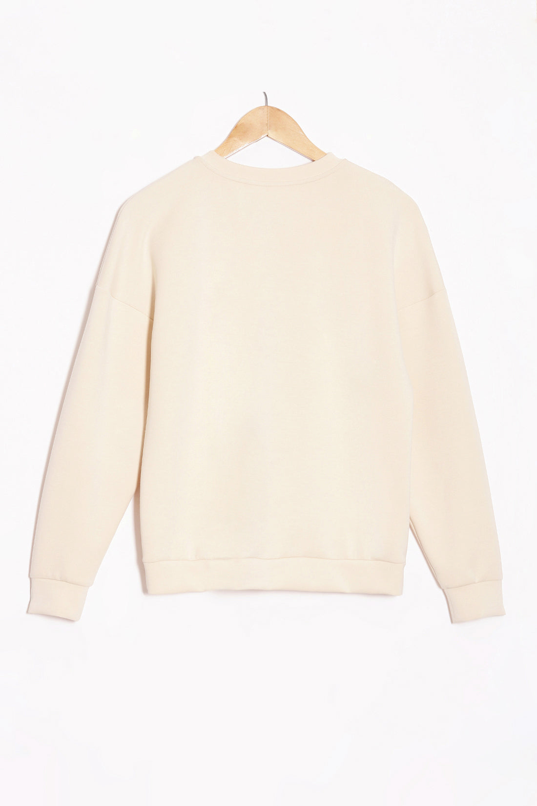 Beige Round Neck Sweatshirt