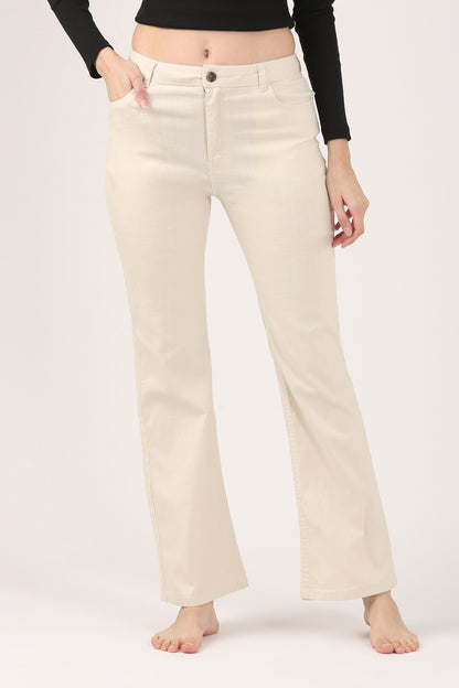 Stone Soft Form Flare  Stretch Cotton Pant