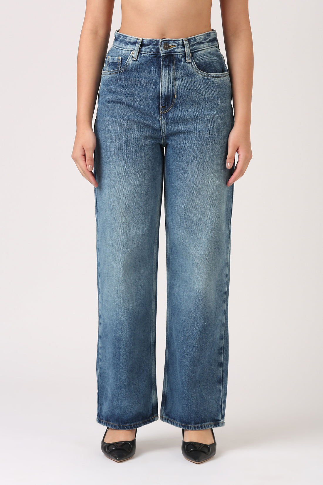 Classic Wide Leg Straight Jeans