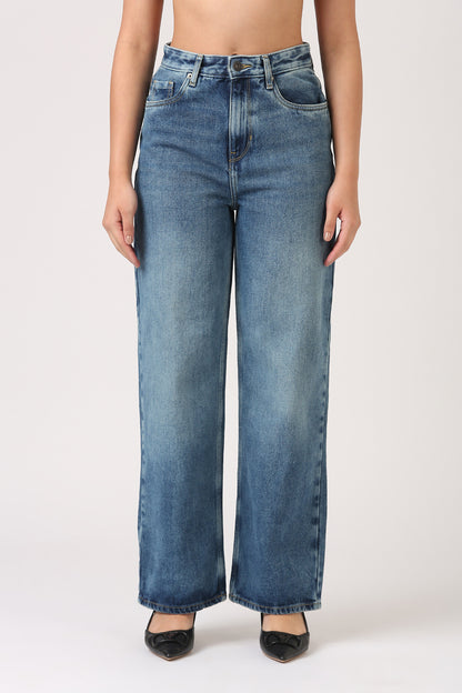 Classic Wide Leg Straight Jeans