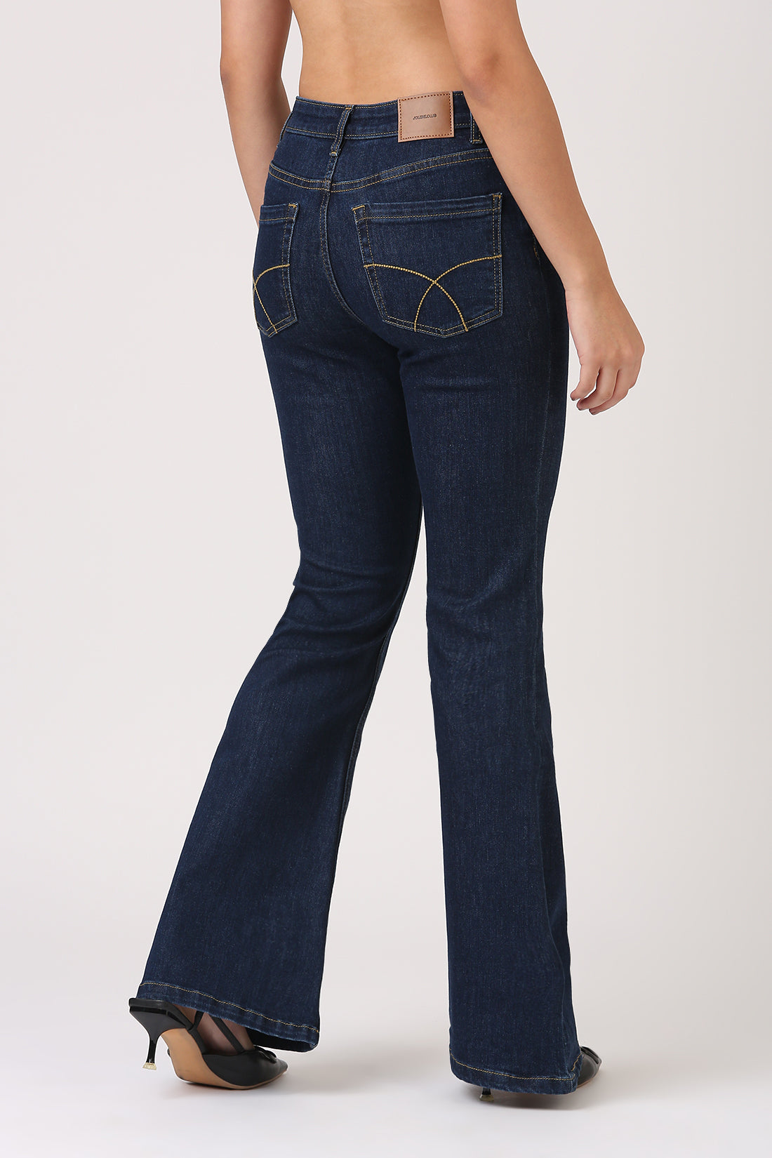 Bootcut High Rise Jeans-Dark Indigo
