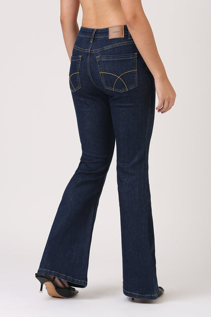 Bootcut High Rise Jeans-Dark Indigo