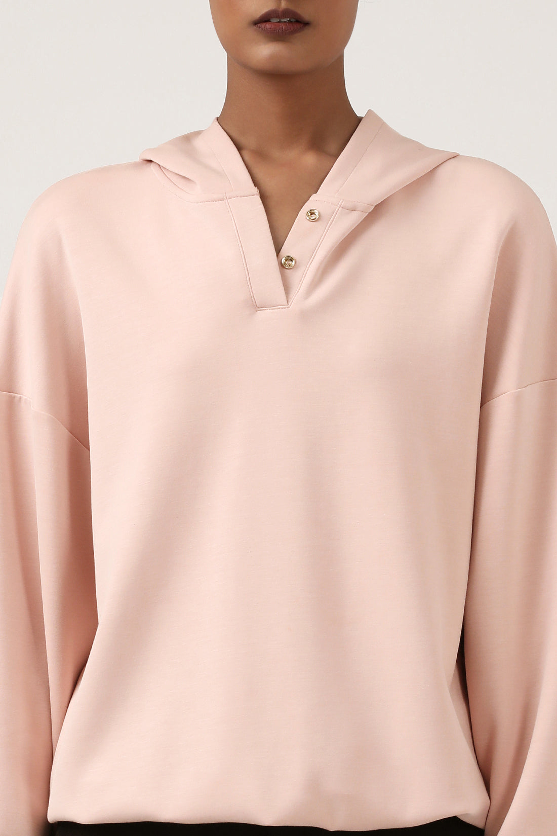 Pink Sweatshirt with Hoodie