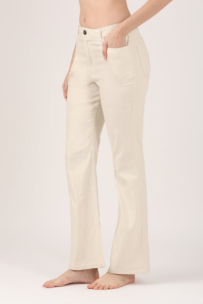 Stone Soft Form Flare  Stretch Cotton Pant