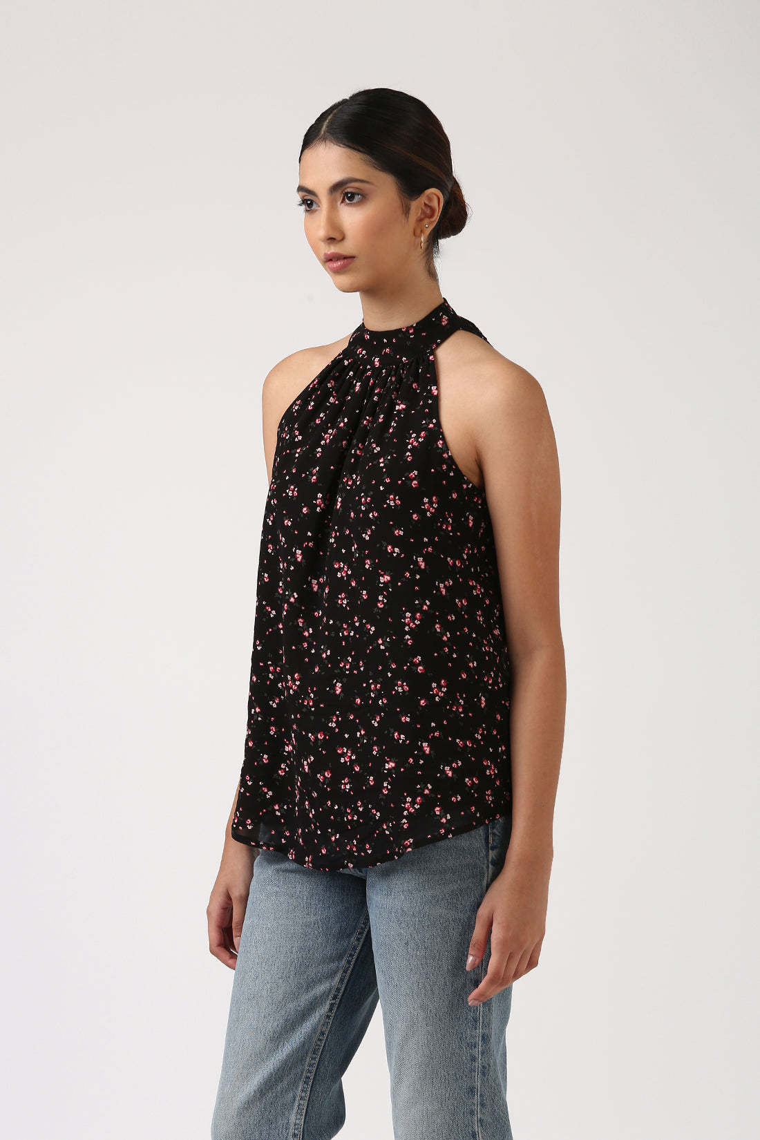 Summer Bloom Halter Neck Top