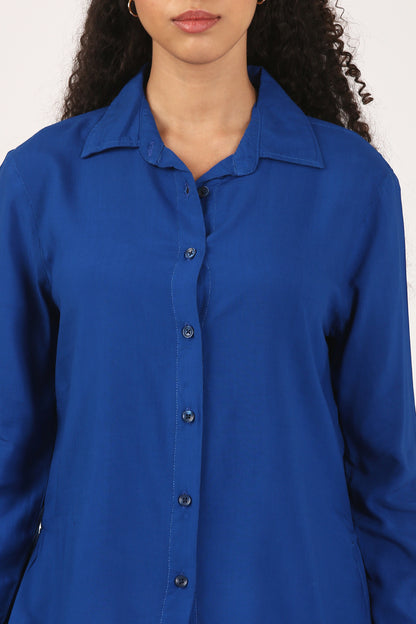 Azure Reverie Viscose Shirt