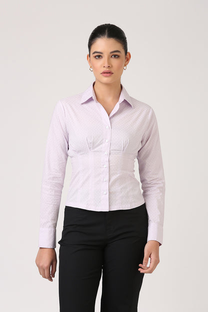 Pleated Spot Shirt