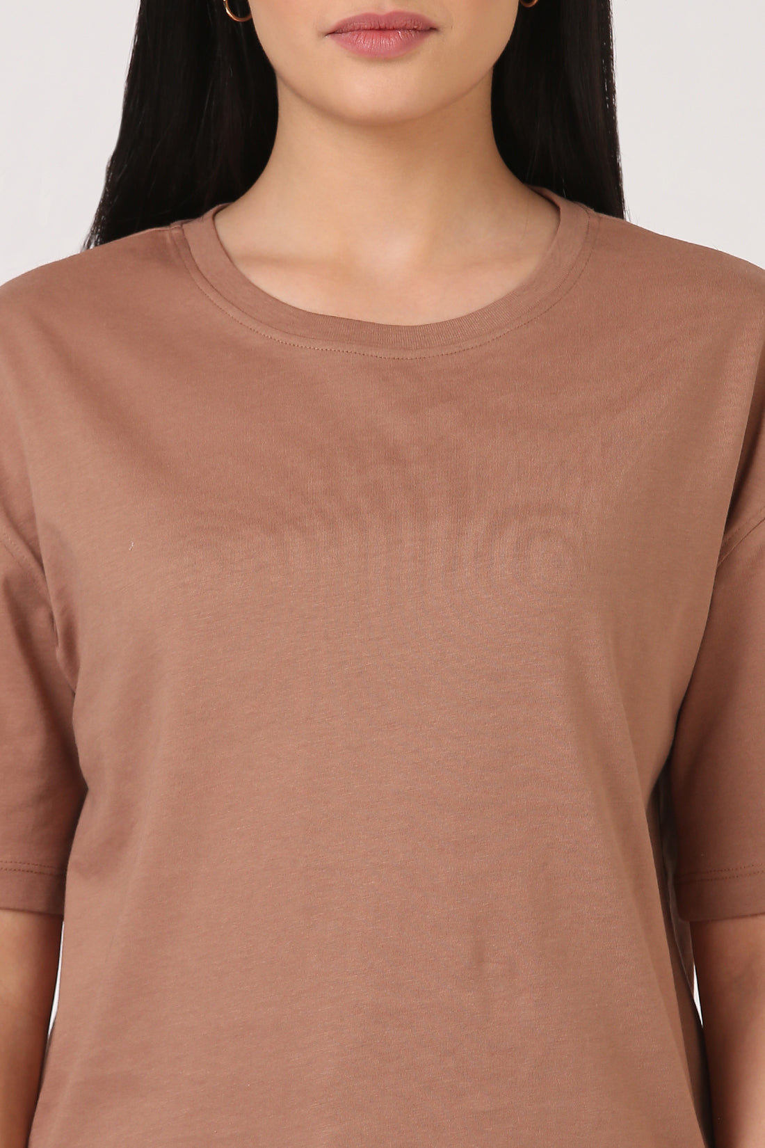 Cotton Oversized Brown T-Shirt