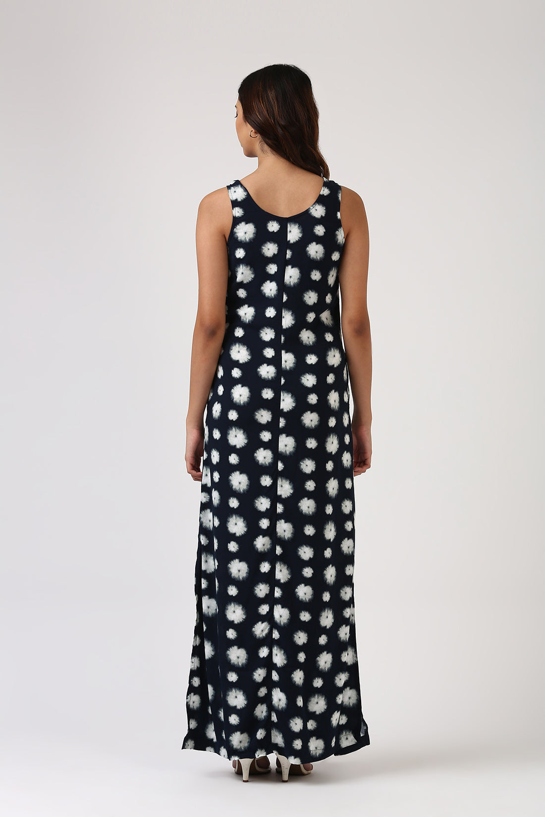 Navy Printed Maxi Dress