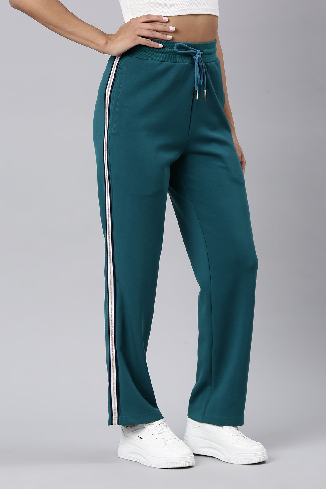 Green Straight Track Pant