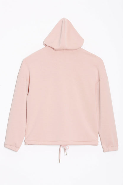 Pink Sweatshirt with Hoodie