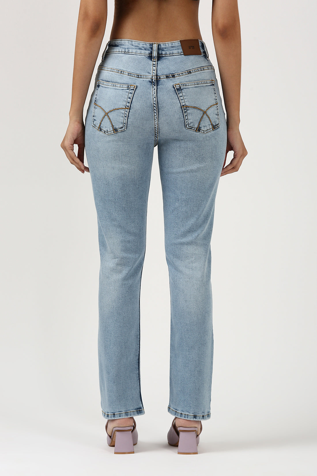 Ice Blue Straight Fit Super Stretch Comfort Jeans