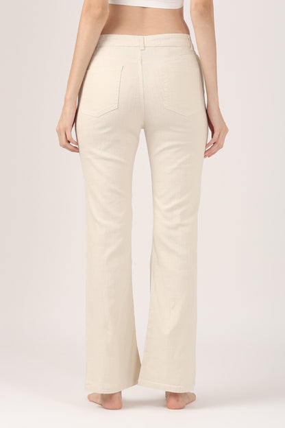 Stone Soft Form Flare  Stretch Cotton Pant