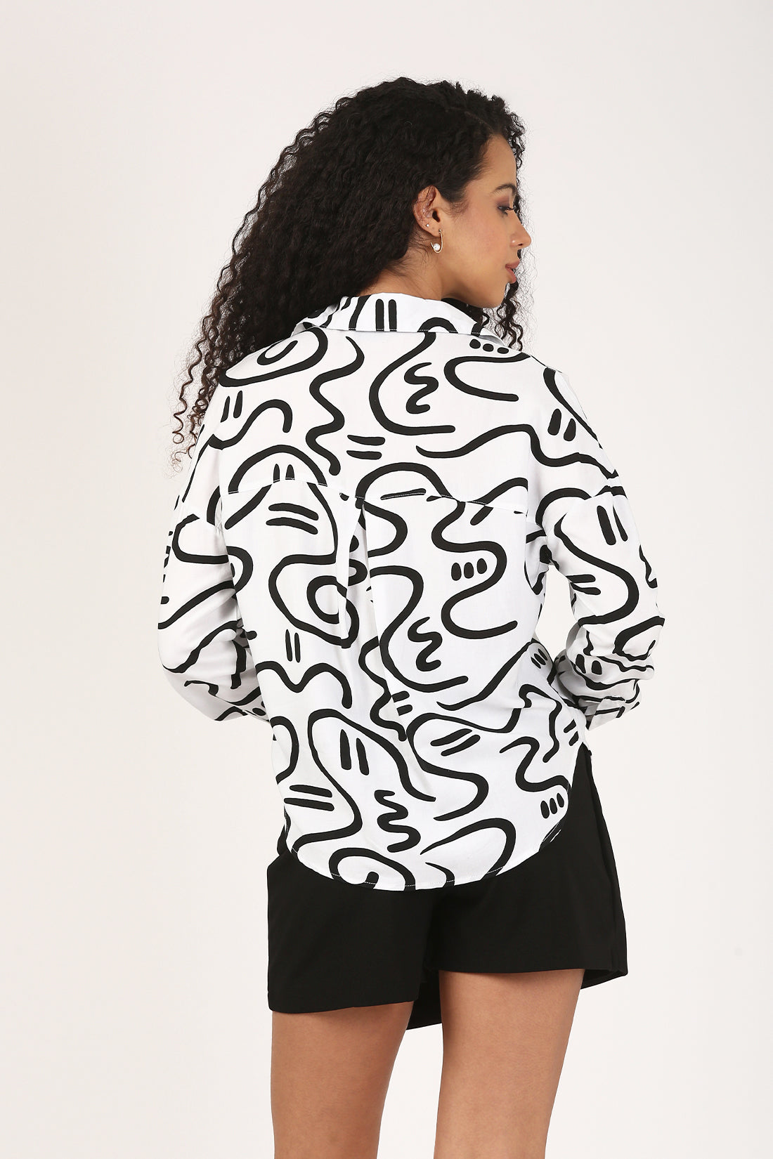 Trait Noir Printed Shirt
