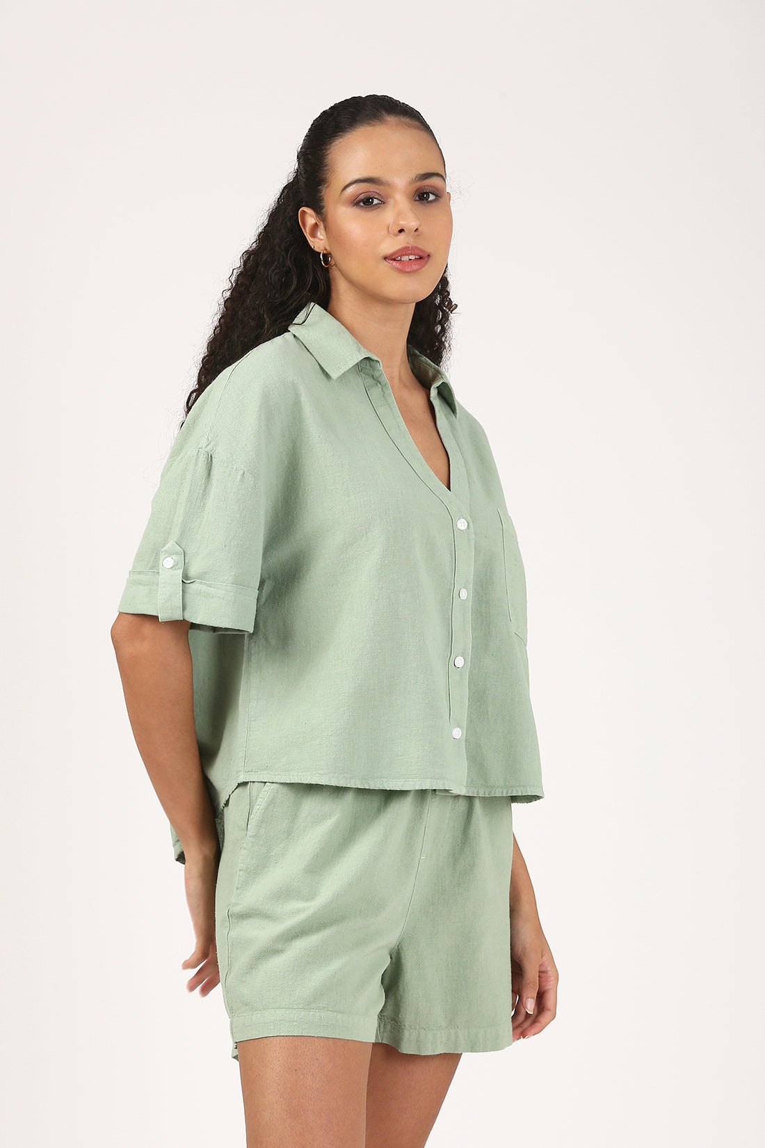 Sage Green Linen Shirt