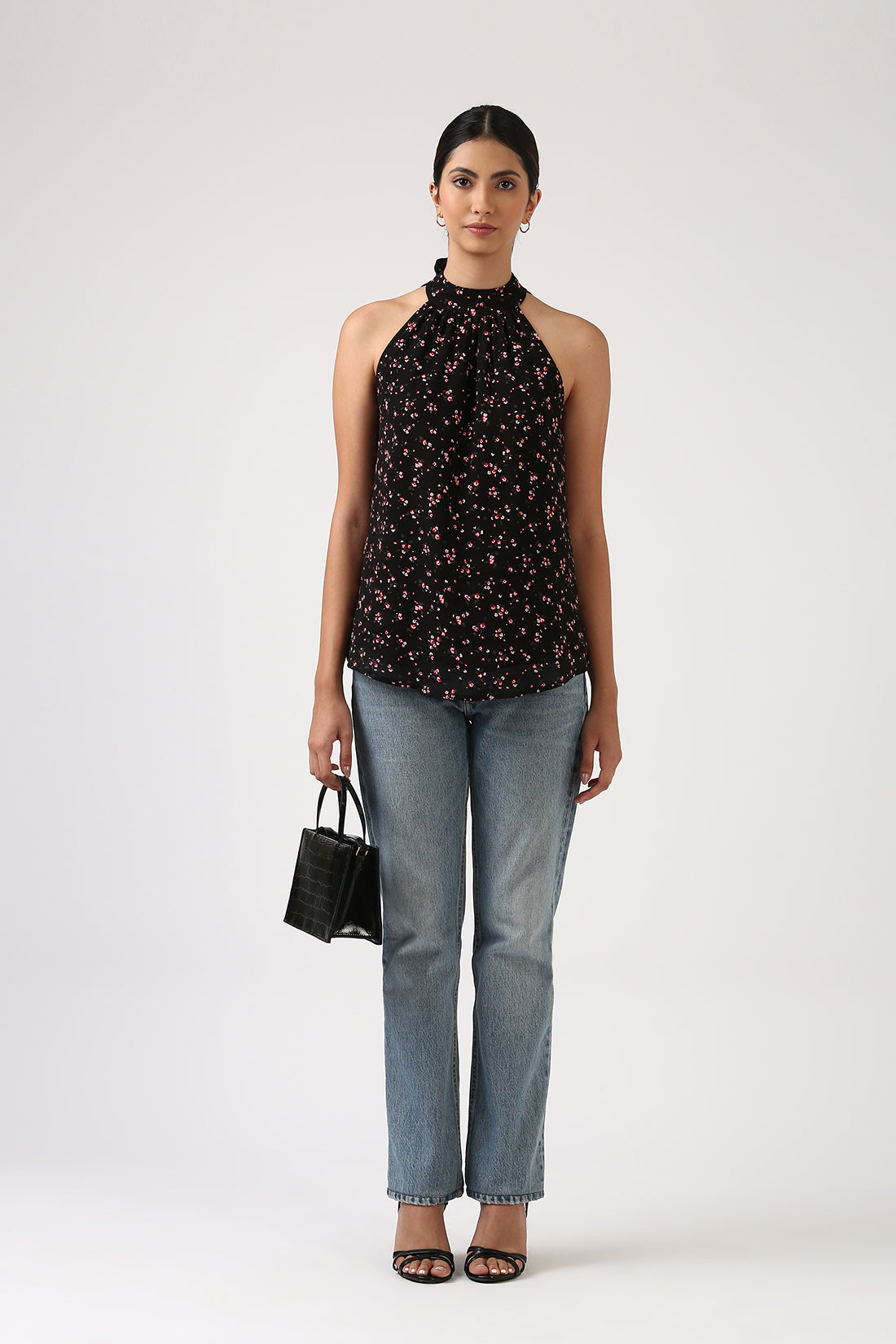 Summer Bloom Halter Neck Top