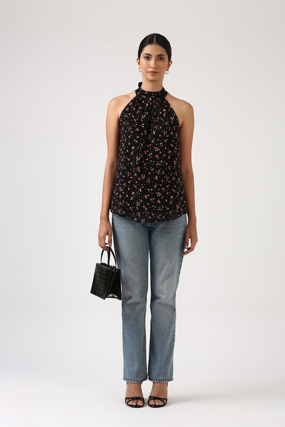 Summer Bloom Halter Neck Top