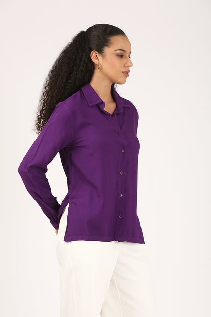 Regalia Amethyst Viscose Shirt