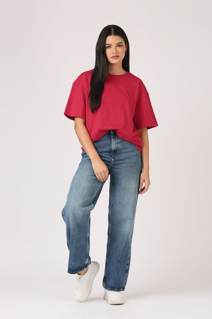 Cotton Oversized Cherry T-Shirt