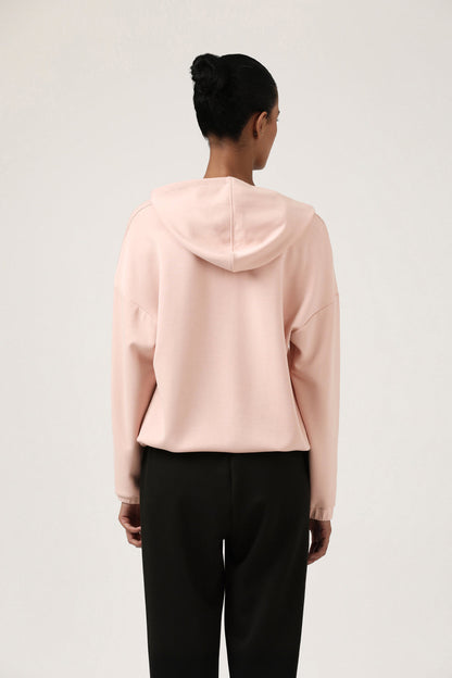 Pink Sweatshirt with Hoodie