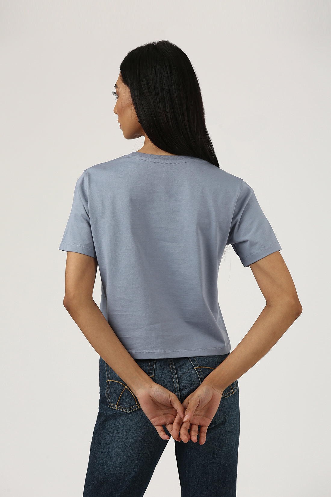 Stone Blue Solid T-shirt