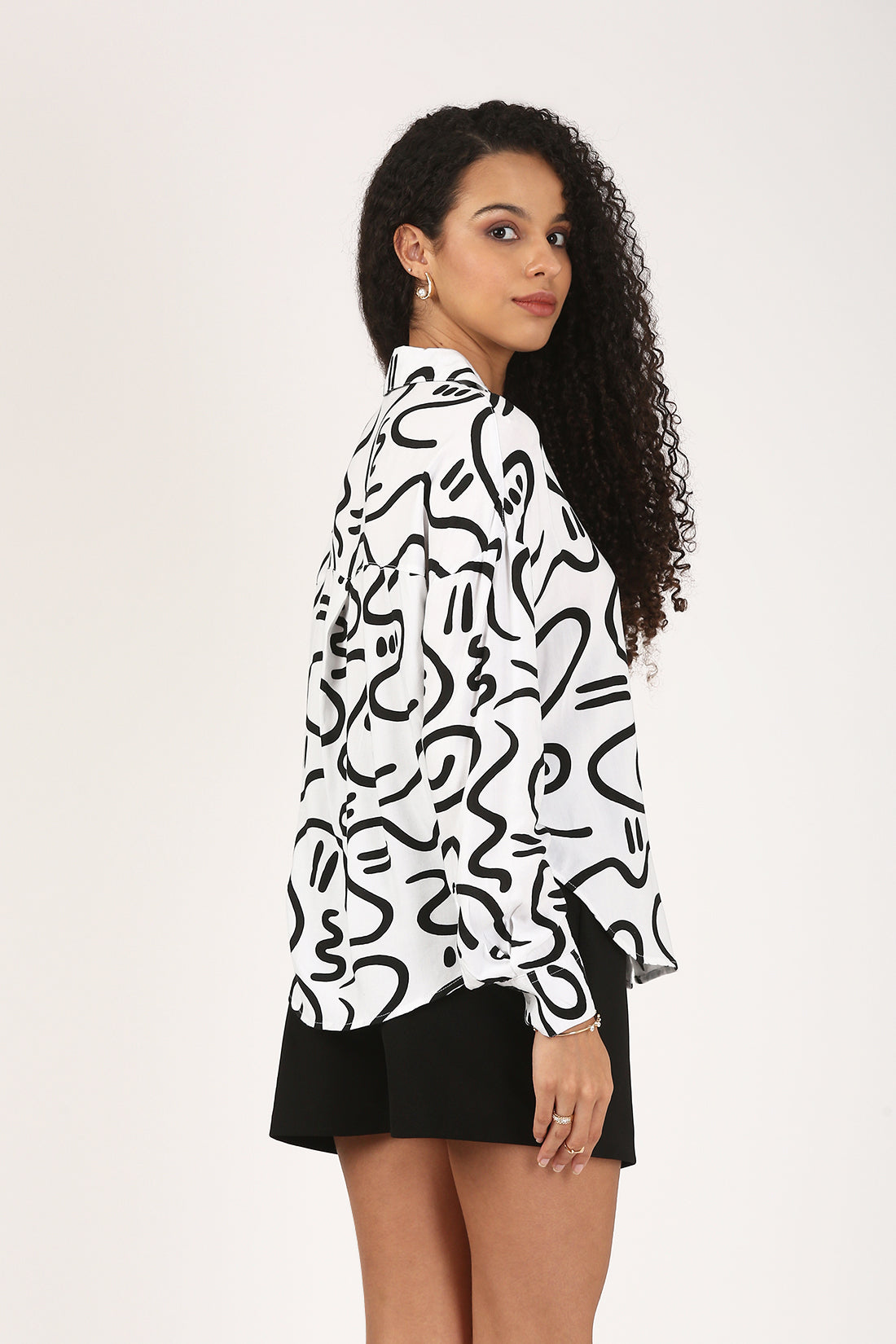 Trait Noir Printed Shirt