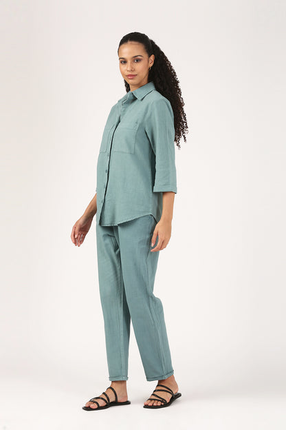 Teal Soft Linen Pant