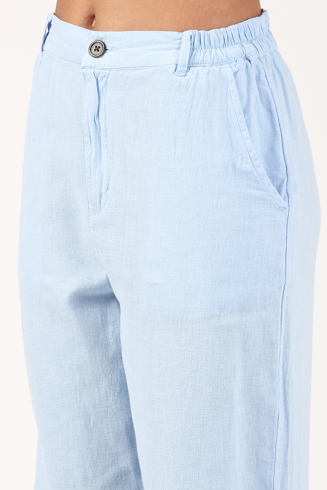 Cloud Blue Soft Linen Pant