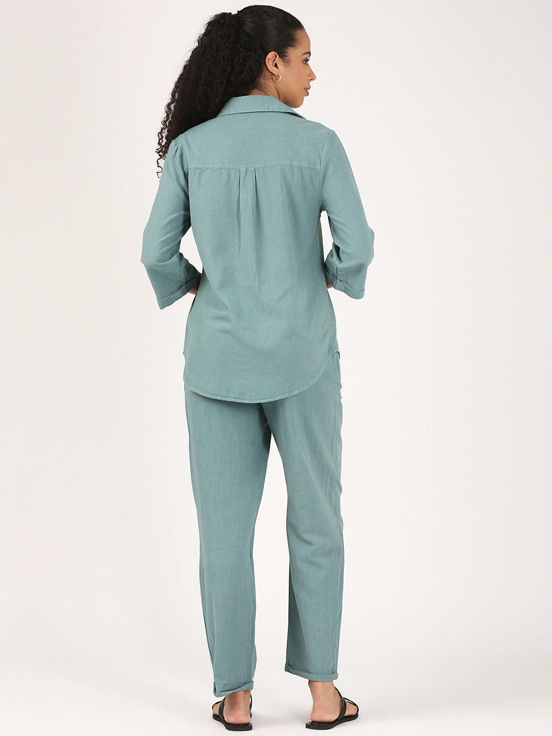 Teal Soft Linen shirt