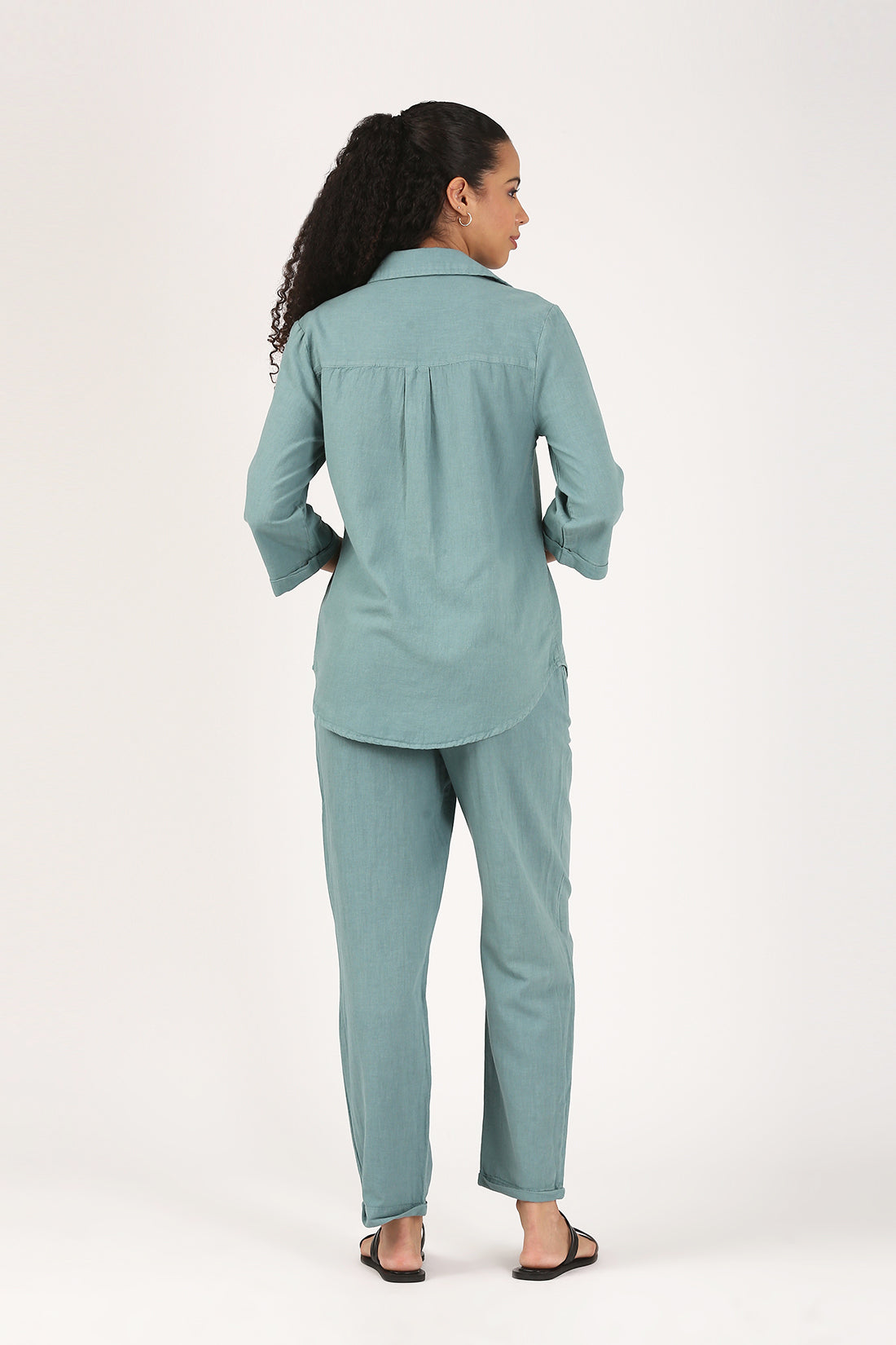 Teal Soft Linen Pant