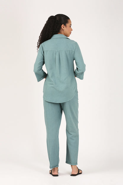 Teal Soft Linen Pant