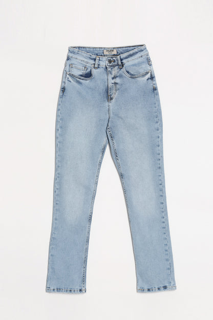 Ice Blue Straight Fit Super Stretch Comfort Jeans