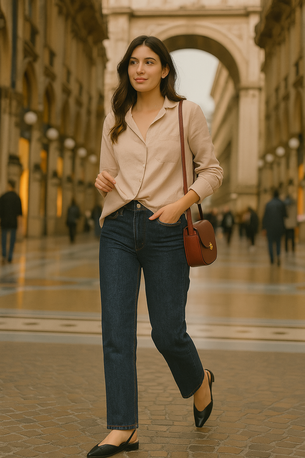 Linen Lapel Shirt - Dusty Pink