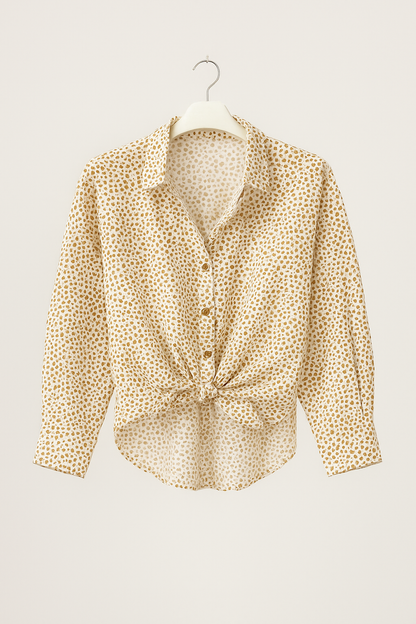 Savanna Chic Oversized Printed Shirt