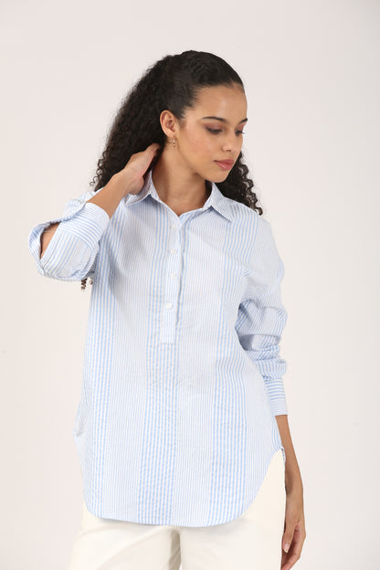 Skyline Cotton Popover Shirt