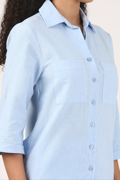 Cloud Blue Soft Linen shirt