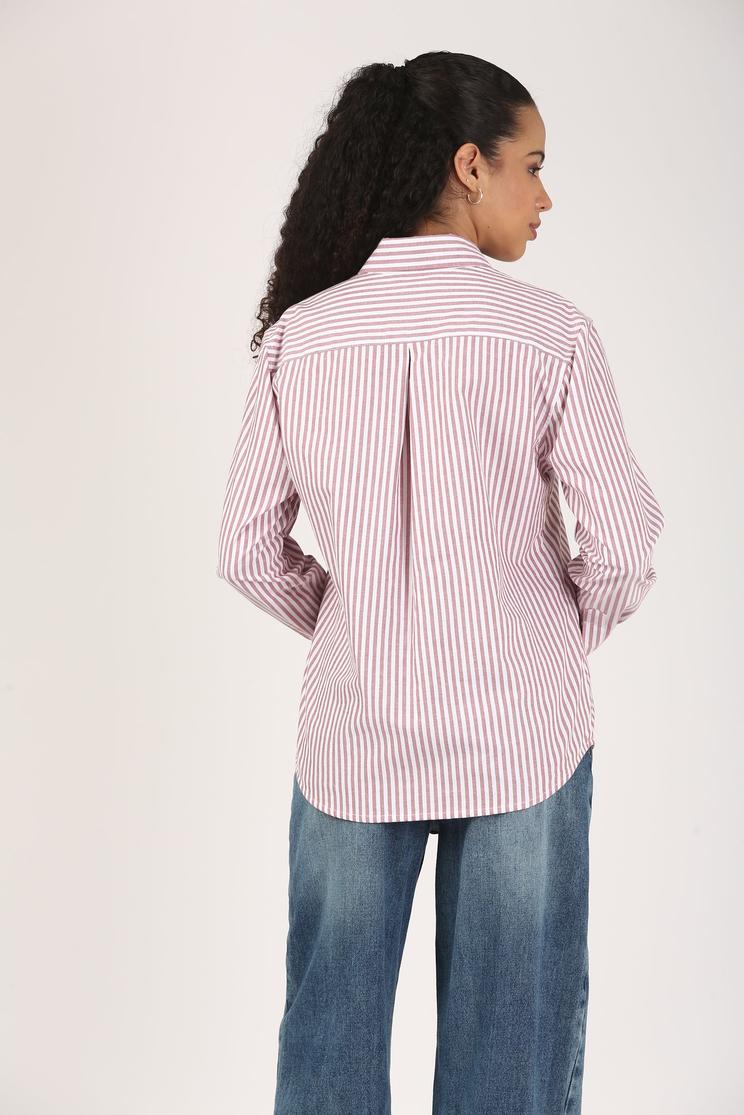 Crimson Oxford Boyfriend Shirt