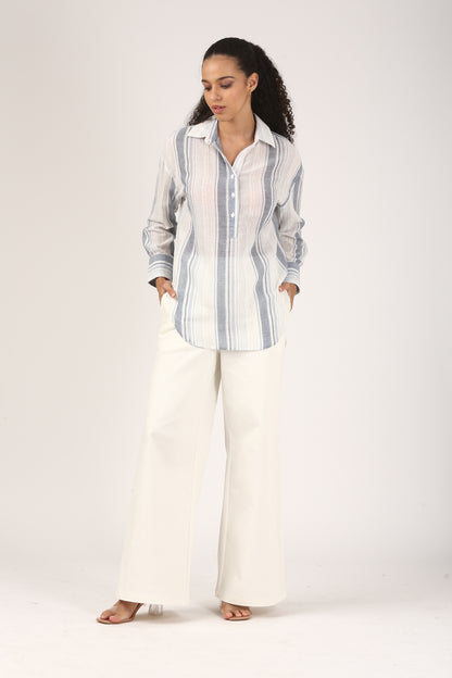 Shoreline Cotton Popover Shirt