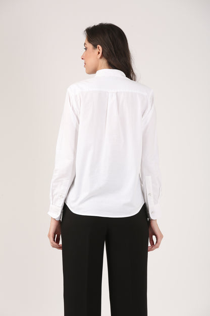 White Cotton Oxford Classic Fit shirt
