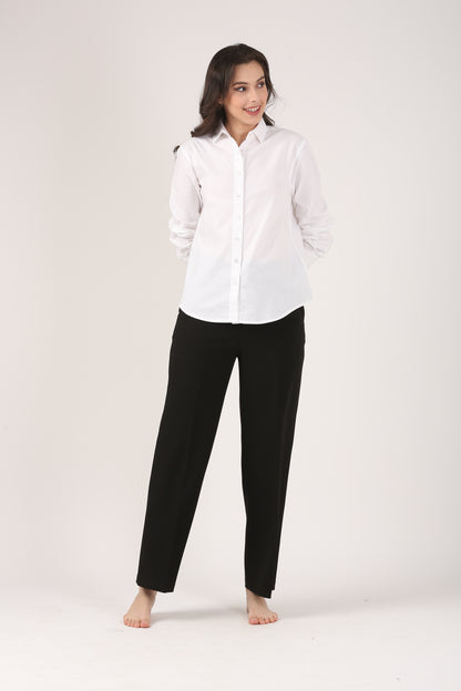 White Cotton Oxford Classic Fit shirt