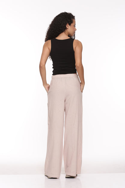 Linen Flare Pant - Dusty Pink